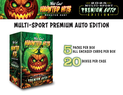 PRE ORDER - EARLY DECEMBER - 2025 Wild Card Multi-Sport Haunted Hits Premium Auto Edition Hobby Box