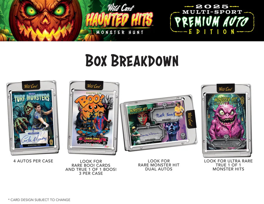 PRE ORDER - EARLY DECEMBER - 2025 Wild Card Multi-Sport Haunted Hits Premium Auto Edition Hobby Box
