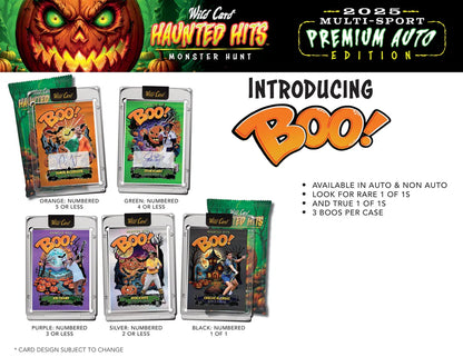 PRE ORDER - EARLY DECEMBER - 2025 Wild Card Multi-Sport Haunted Hits Premium Auto Edition Hobby Box