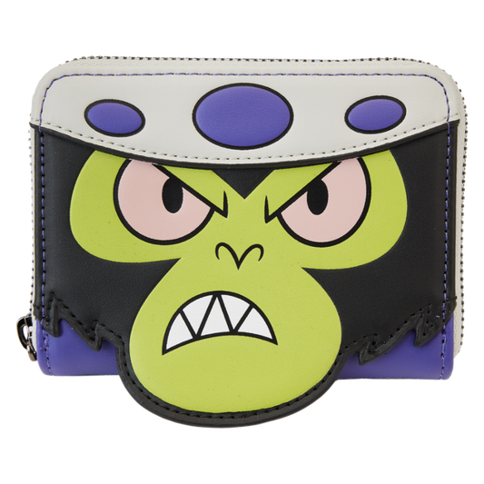 LOUNGEFLY - The Powerpuff Girls - Mojo Jojo Cosplay Glow in the Dark 4” Faux Leather Zip-Around Wallet