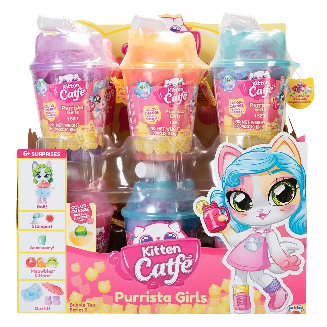 Kitten Catfe Purrista Girls Boba Series 3, Assorted - Mystery