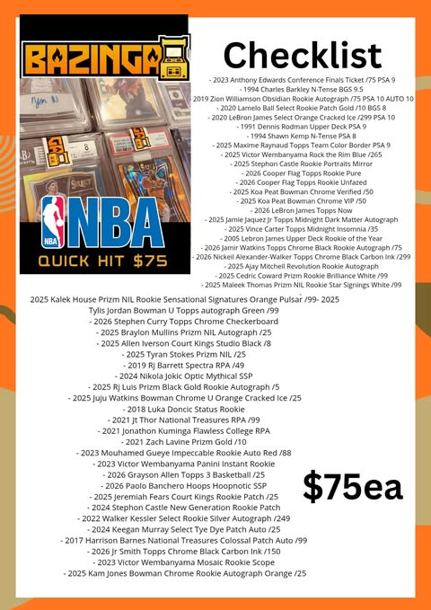 Bazinga's - NBA Quick Hit Repack
