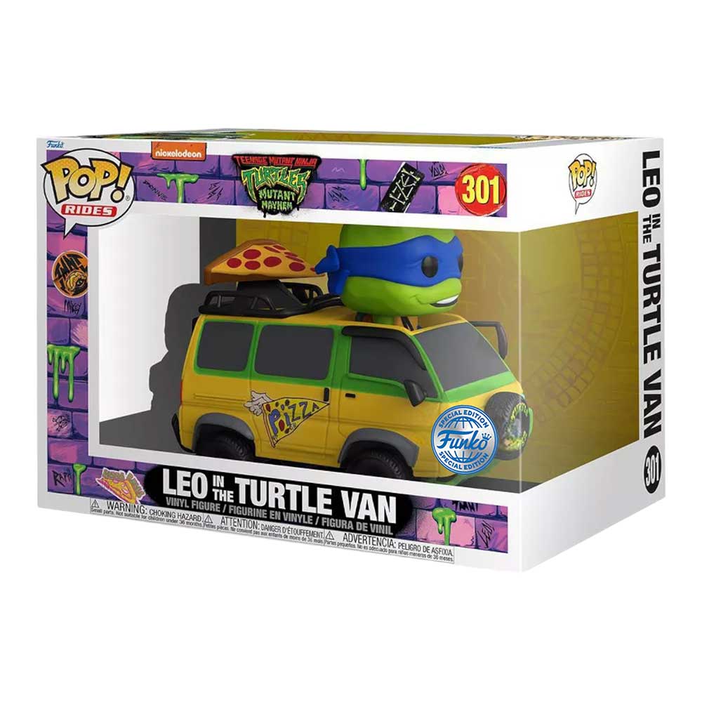 Teenage Mutant Ninja Turtles- Leonardo in the Turtle Van Pop! RIdes Vinyl Figure