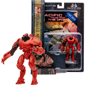 Pacific Rim - Crimson Typhoon (Jaeger) 4" Scale Action Figure with Comic Book