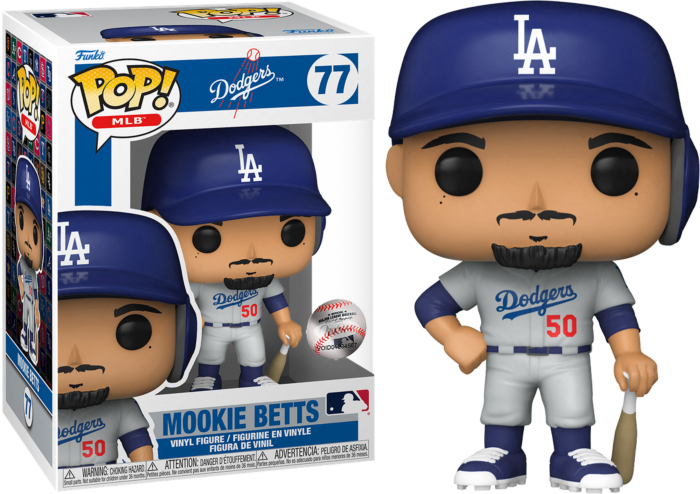 MLB: Baseball - Mookie Betts Los Angeles Dodgers Alternate Jersey Pop! Vinyl Figure #77