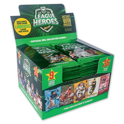 PRE ORDER - Shipping from February 26th - 2026 NRL League Heroes Cards Box (36 Packs)