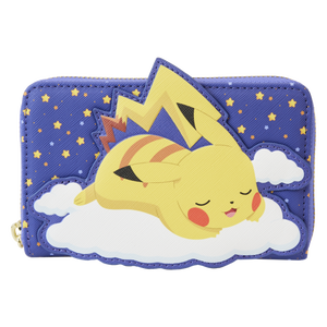 Pokemon - Sleeping Pikachu & Friends 4” Faux Leather Zip-Around Wallet