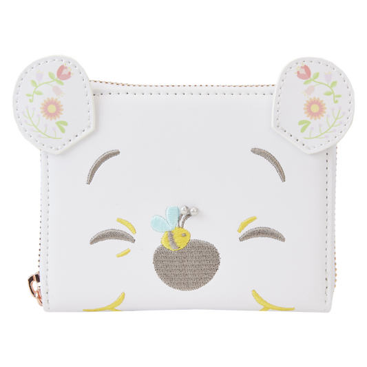 Winnie the Pooh - Floral Folk Cosplay 4” Faux Leather Zip-Around Wallet