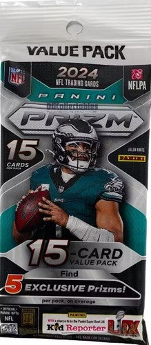 2024 PANINI PRIZM FOOTBALL NFL SEALED 15-CARD VALUE FAT PACK