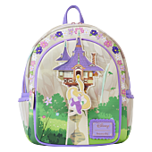 Tangled - Rapunzel Swinging From Tower 11” Faux Leather Mini Backpack