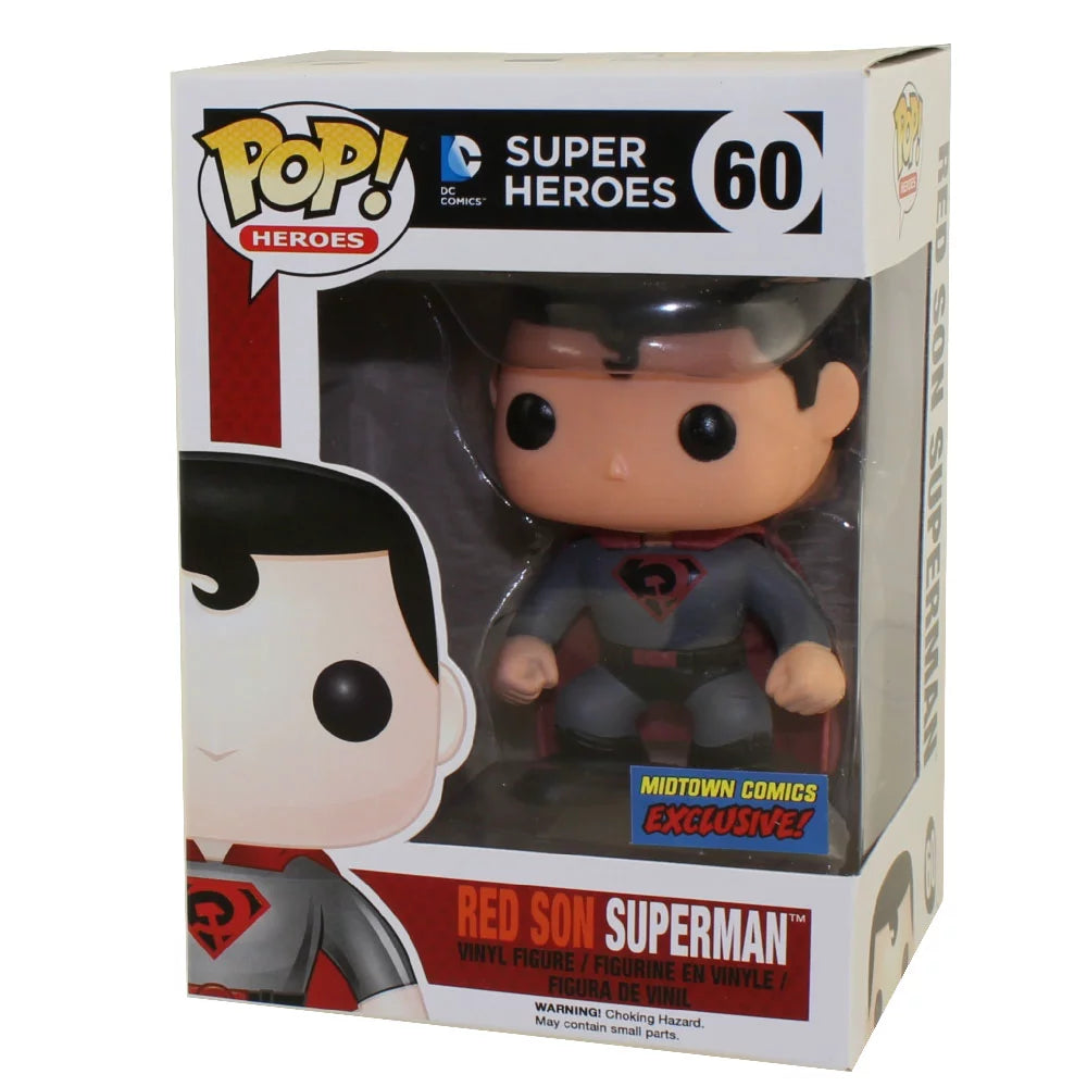 Funko POP! DC Heroes - Vinyl Figure - RED SON SUPERMAN #60 *Exclusive*