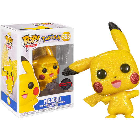 Pokemon - Pikachu Waving Diamond Glitter Pop! Vinyl Figure #553