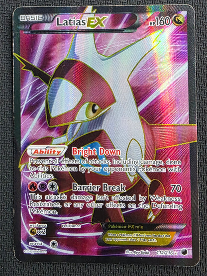 Latias EX 112/116 - Plasma Freeze - ULTRA Rare *Heavy Played*