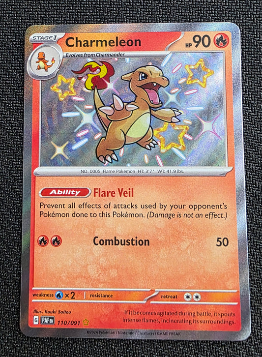Charmeleon 110/091 - Paldean Fates - Shiny Rare