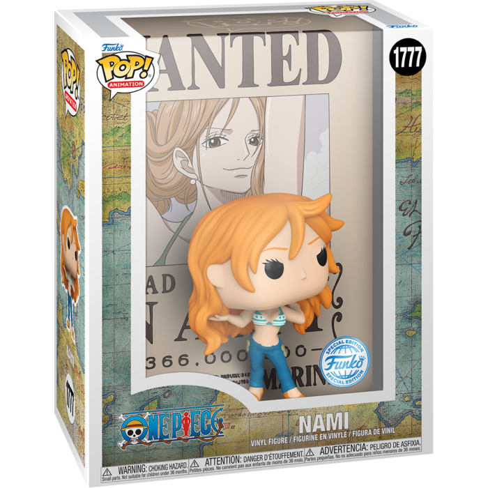 One Piece - Nami Wanted Poster Funko Pop! Cover Vinyl Figure #1777