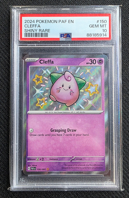 PSA10 - Cleffa 150/091 - Paldean Fates - Shiny Rare