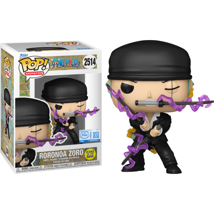 One Piece - Roronoa Zoro (Dressrosa Arc) Glow-in-the-Dark Pop! Vinyl Figure #2514