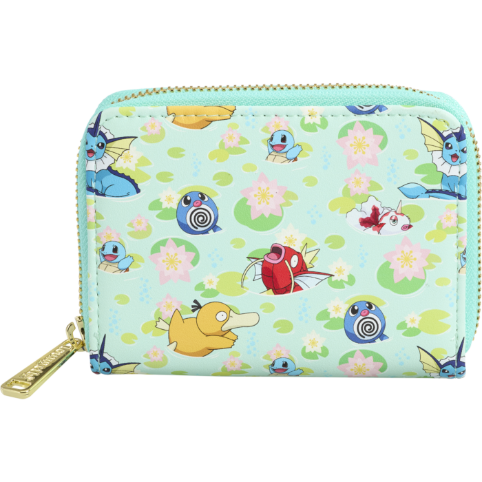 Pokemon - Water Type 4" Faux Leather Zip-Around Wallet