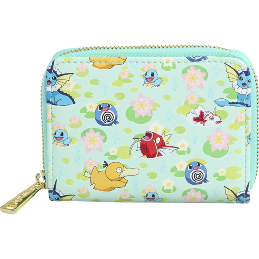 Pokemon - Water Type 4" Faux Leather Zip-Around Wallet