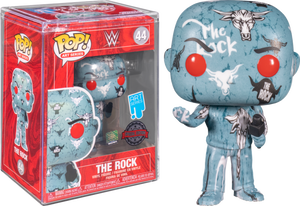 Funko Pop! WWE - The Rock Brahma Bull Artist Series #44 with Pop Protector