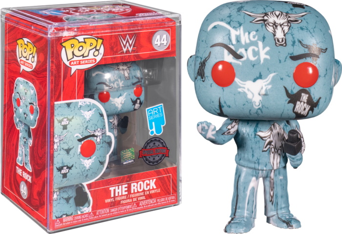 Funko Pop! WWE - The Rock Brahma Bull Artist Series #44 with Pop Protector