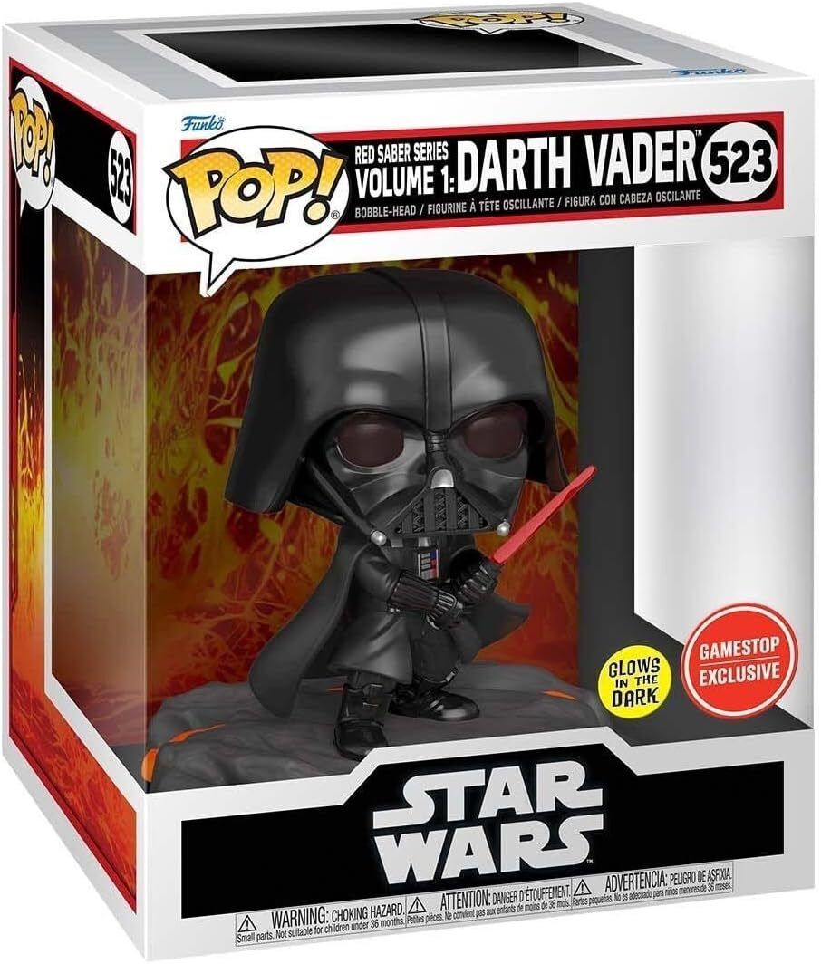 Funko PoP! Star Wars - Red Saber Series Darth Vader Glow Vinyl Figure, 10 cm #523