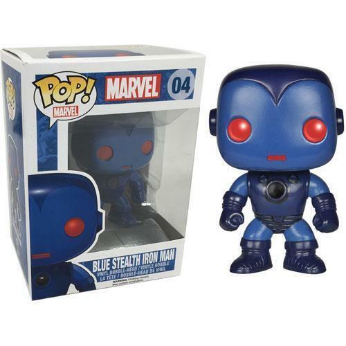 FUNKO POP MARVEL #04 IRON MAN (BLUE STEALTH) VAULTED VINYL FIGURE
