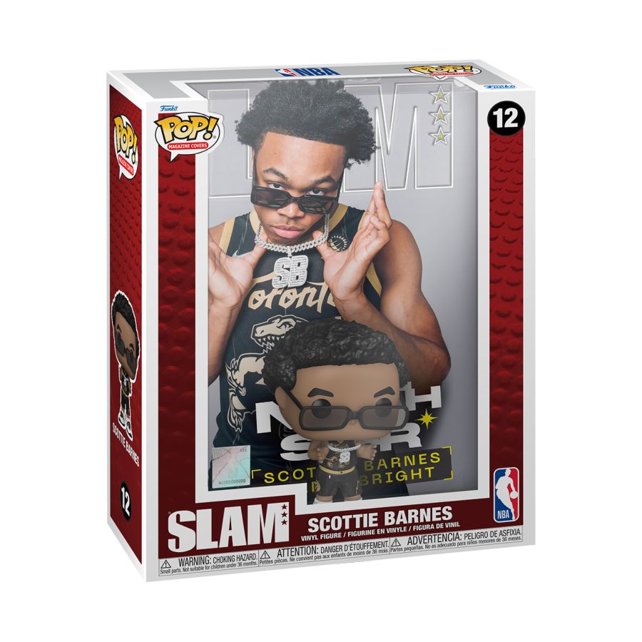 Funko POP! Trading Cards Slam Cover, NBA Basketball Toronto Raptors Scottie Barnes #12