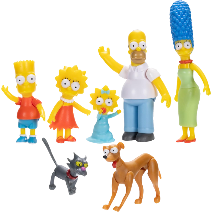 The Simpsons - Homer, Marge, Bart, Lisa, Maggie, Santa’s Little Helper, & Snowball II Simpsons Family 2.5