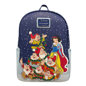 Snow White and the Seven Dwarfs (1937) - Holiday 12” Faux Leather Mini Backpack