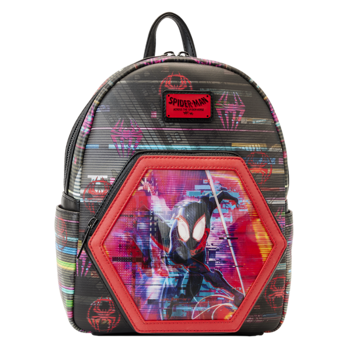 Spider-Man - Across the Spider-Verse Lenticular Glow in the Dark 10” Faux Leather Mini Backpack