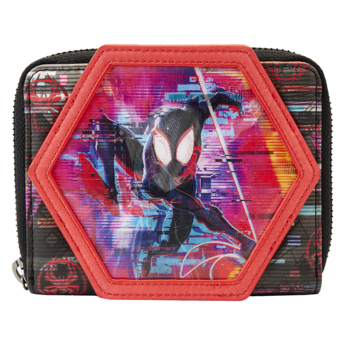 Spider-Man - Across the Spider-Verse Lenticular Glow in the Dark 4” Faux Leather Zip-Around Wallet