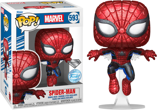 Funko Pop! - Spider-Man - Spider-Man First Appearance Diamond Glitter 80th Anniversary Pop! Vinyl Figure #593