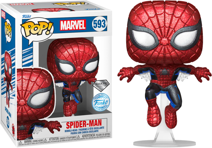 Funko Pop! - Spider-Man - Spider-Man First Appearance Diamond Glitter 80th Anniversary Pop! Vinyl Figure #593
