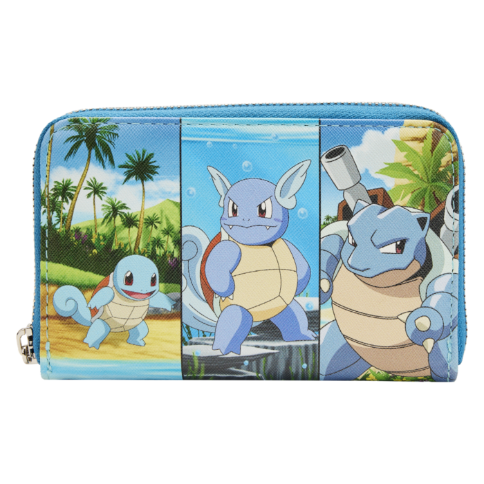 LOUNGEFLY - Pokemon - Squirtle Evolutions 4” Faux Leather Zip-Around Wallet