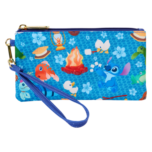 Lilo & Stitch - Camping Cuties 4" Nylon Wristlet Wallet