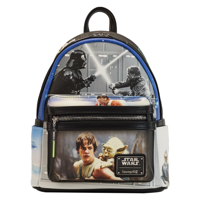 LOUNGEFLY - Star Wars - The Empire Strikes Back Final Frames 10” Faux Leather Mini Backpack