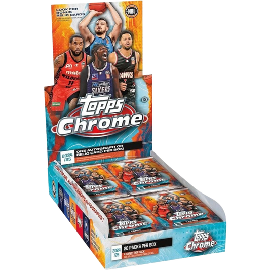 NBL Basketball - 2024/25 Topps Chrome Basketball Trading Cards Hobby Breaker Box (Display of 20)