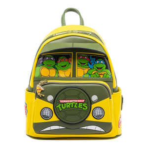 LOUNGEFLY - Teenage Mutant Ninja Turtles - Party Wagon Light Up 10” Faux Leather Mini Backpack