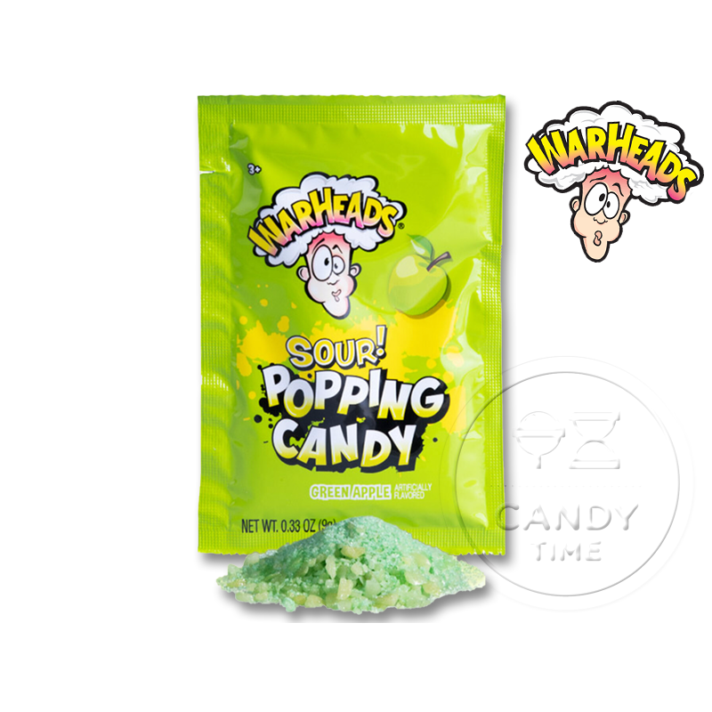Warheads Sour Popping Candy Green Apple