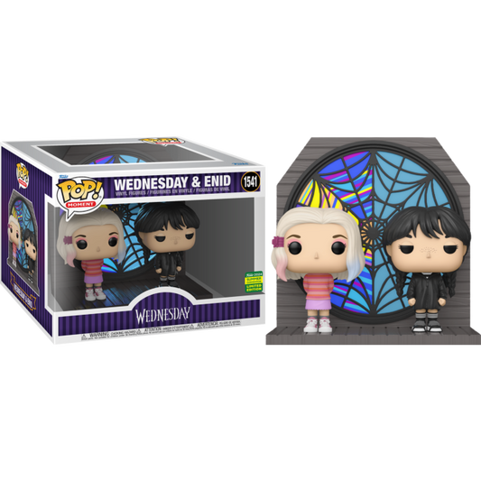 Wednesday (2022) - #1541 Wednesday & Enid Pop! Moment Vinyl Figure (2024 Summer Convention Exclusive)