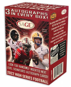 2022 Sage Hit High Series Football Blaster Box