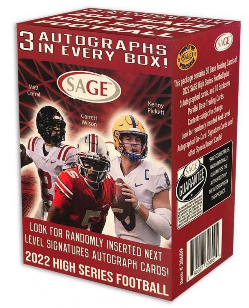 2022 Sage Hit High Series Football Blaster Box