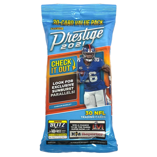 2021 Panini NFL Prestige Value Pack (30 CARDS)