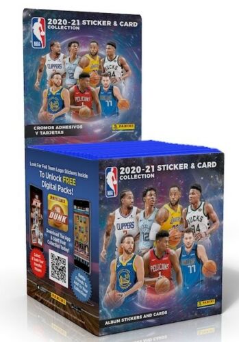 2020-21 NBA Stickers and Cards Collection Box (50 PACKS)