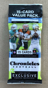 2020 Panini Chronicles NFL Fat Pack (15 CARDS)