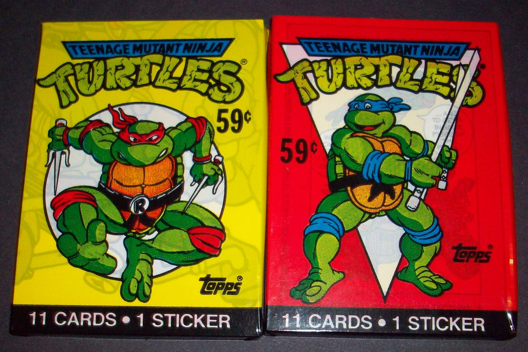 RETRO - 1989 Topps Teenage Mutant Ninja Turtles sng pk